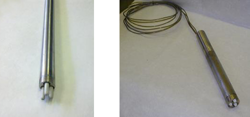 Датчики  с тремя чувствительными элементами для реакторных установок на быстрых  нейтронах охлаждаемых Pb, Pb-Bi.